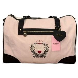 Juicy Couture Heritage Pink and Black Travel Duffle Bag